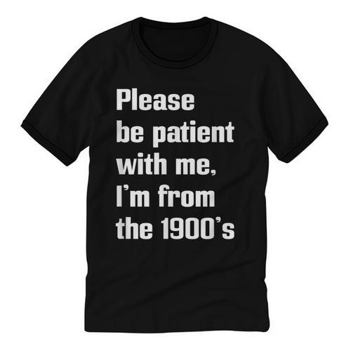 Please Be Patient With Me I'm From The 1900s Generation X Unisex Cotton Ringer T-Shirt - Figerry