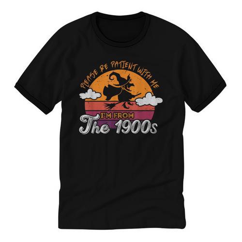 Please Be Patient With Me I'm From The 1900s Halloween Unisex Cotton Ringer T-Shirt - Figerry