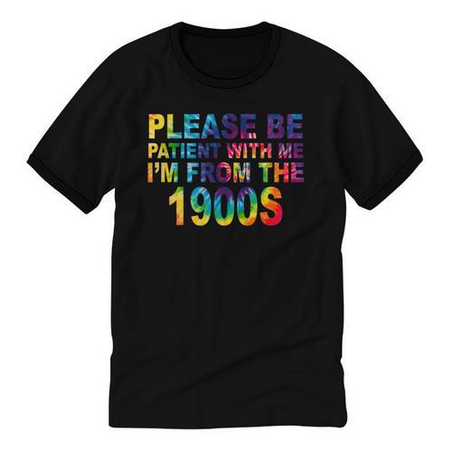 Please Be Be Patient With Me I'm From The 1900s Hippie Unisex Cotton Ringer T-Shirt - Figerry
