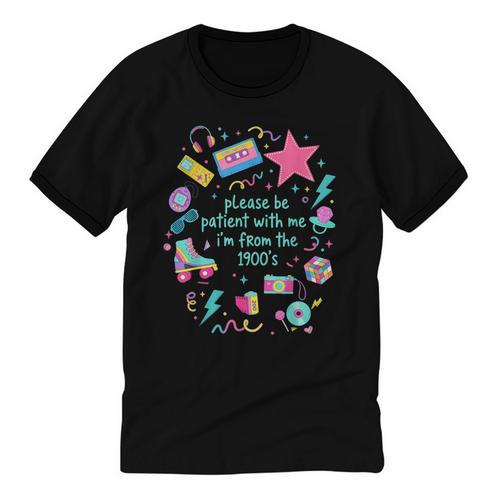 Please Be Patient With Me I'm From The 1900s Humor Saying Unisex Cotton Ringer T-Shirt - Figerry