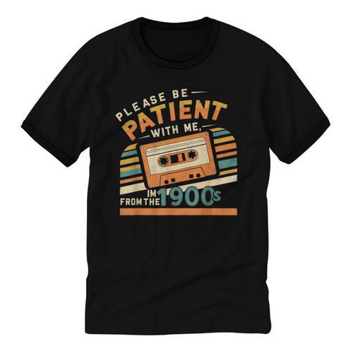 Please Be Patient With Me I'm From The 1900s Meme Tee Unisex Cotton Ringer T-Shirt - Figerry