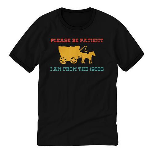 Please Be Patient I'm From The 1900s Millennial Humor Retro Unisex Cotton Ringer T-Shirt - Figerry