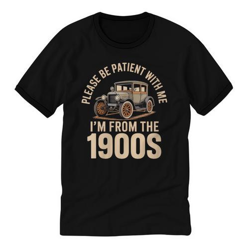 Please Be Patient With Me I'm From The 1900s Oldtimer B-Day Unisex Cotton Ringer T-Shirt - Figerry