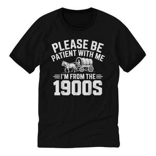 Please Be Patient With My I'm From The 1900s Retirement Unisex Cotton Ringer T-Shirt - Figerry