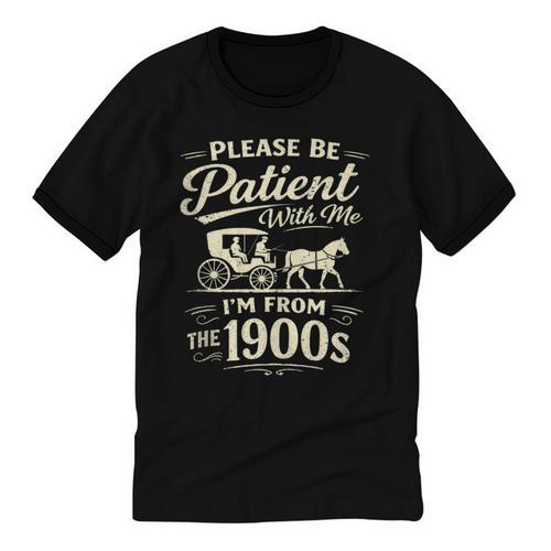 Please Be Patient With Me I'm From The 1900s Retro Unisex Cotton Ringer T-Shirt - Figerry