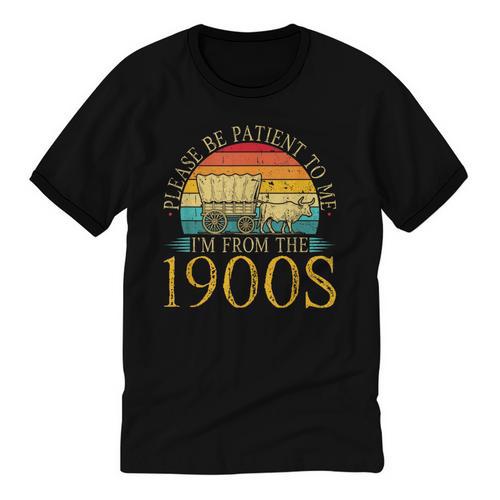 Please Be Patient To Me I'm From The 1900s Retro Vintage Unisex Cotton Ringer T-Shirt - Figerry