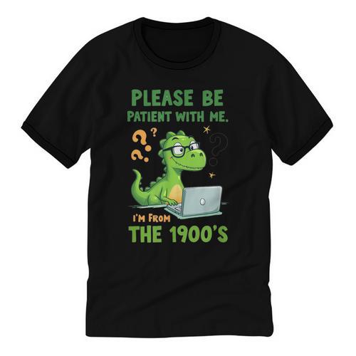 Please Be Patient With Me I'm From The 1900s Soft Tee Unisex Cotton Ringer T-Shirt - Figerry