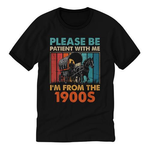 Please Be Patient With Me I'm From The 1900s Vintage Dad Unisex Cotton Ringer T-Shirt - Figerry