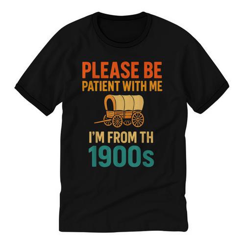 Please Be Patient I'm From The 1900s Vintage Father Day Men Unisex Cotton Ringer T-Shirt - Figerry