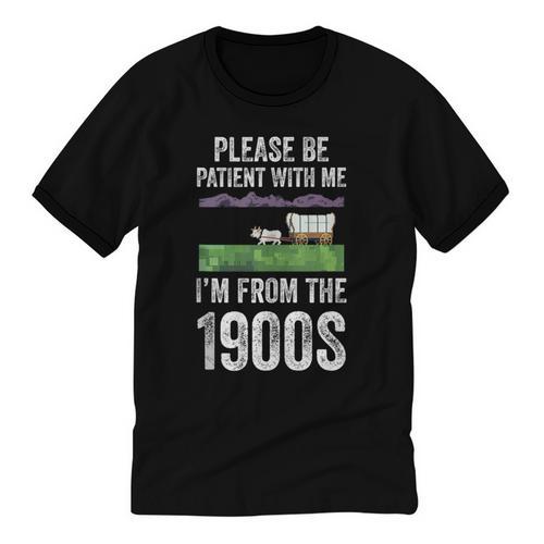Please Be Patient With Me I'm From The 1900s Vintage Ox Unisex Cotton Ringer T-Shirt - Figerry