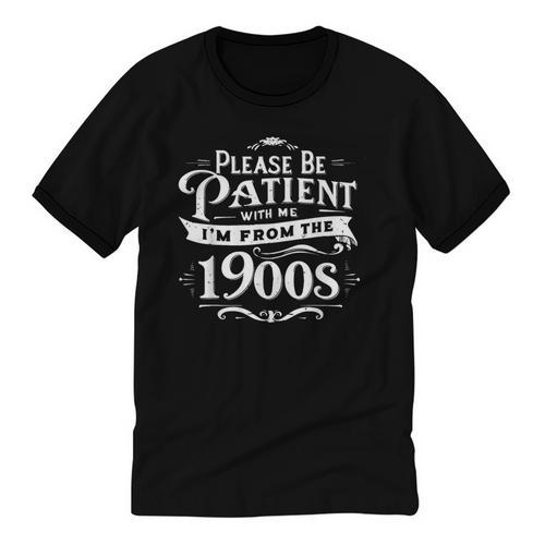 Please Be Patient I'm From The 1900s Vintage Style Unisex Cotton Ringer T-Shirt - Figerry