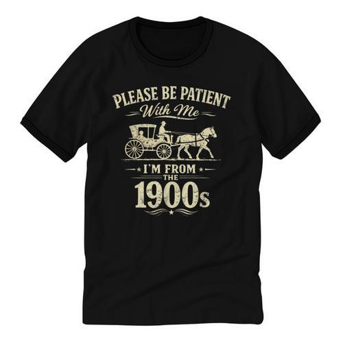 Please Be Patient With Me I'm From The 1900s Vintage Unisex Cotton Ringer T-Shirt - Figerry