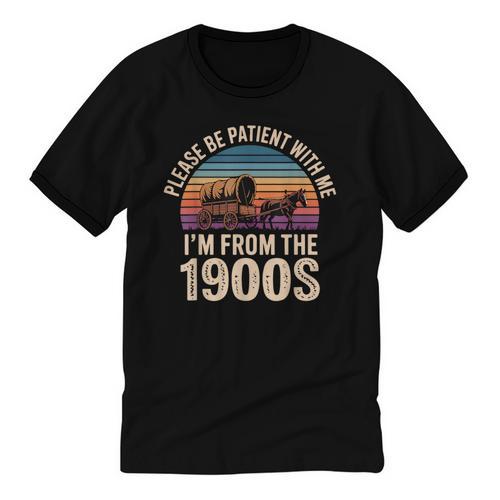 Please Be Patient With My I'm From The 1900s Vintage Unisex Cotton Ringer T-Shirt - Figerry
