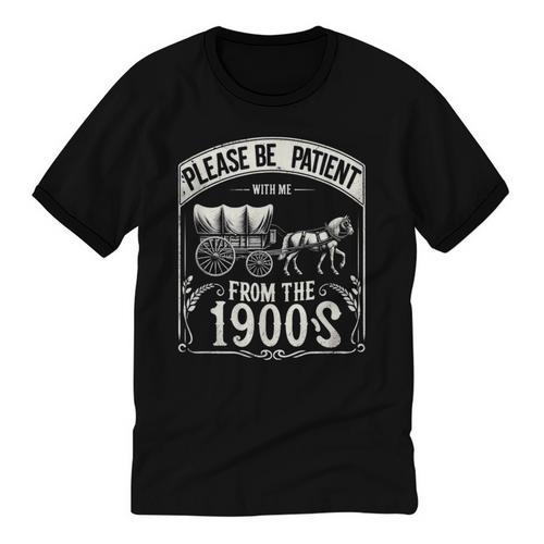 Please Be Patient With Me I'm From The 1900s Vintage Vibes Unisex Cotton Ringer T-Shirt - Figerry