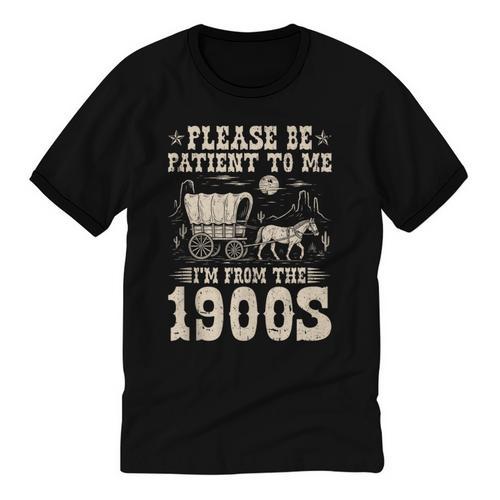 Please Be Patient To Me I'm From The 1900s Wild West Vintage Unisex Cotton Ringer T-Shirt - Figerry