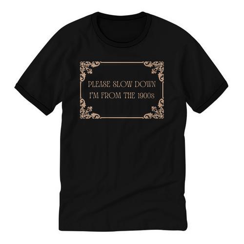 Please Slow Down I'm From The 1900s Baby Boomer Generation X Unisex Cotton Ringer T-Shirt - Figerry