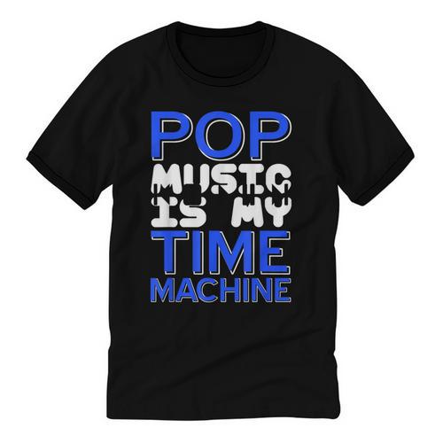 Pop Music Becomes a Time Machine Nostalgia Sound Quote Unisex Cotton Ringer T-Shirt - Figerry