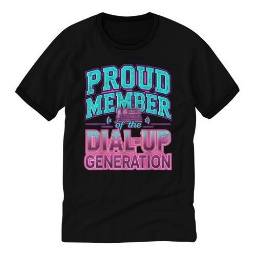 Proud Member Of The Dial Up Club Tech Nostalgia Top Unisex Cotton Ringer T-Shirt - Figerry