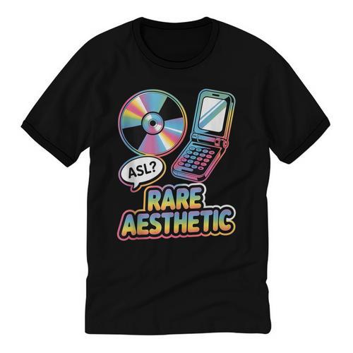 Rare Aesthetic Retro Nostalgia Y2K Vibes Unisex Cotton Ringer T-Shirt - Figerry
