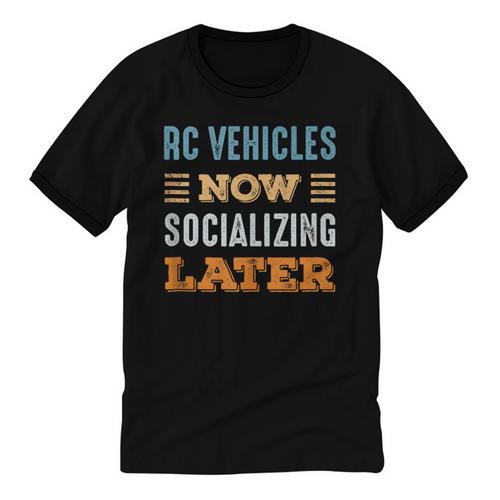 RC Vehicles Now Minimal Socializing Introvert Vintage Unisex Cotton Ringer T-Shirt - Raresse