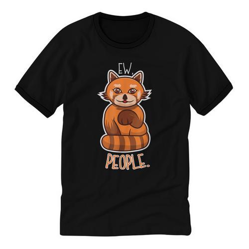 Red Panda Introvert For Red Pandas Fan Unisex Cotton Ringer T-Shirt - Raresse