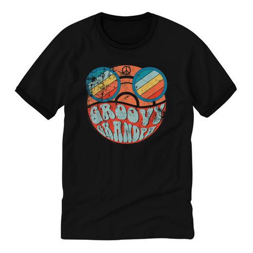 Retro 1970's Groovy Grandpa 70s Aesthetic Nostalgia Unisex Cotton Ringer T-Shirt - Figerry