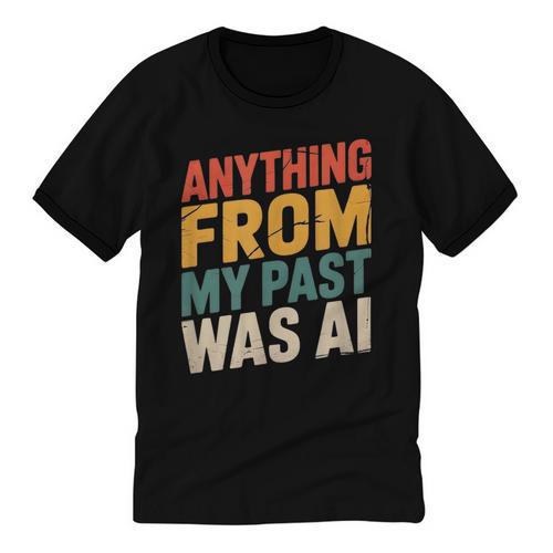 Retro AI Nostalgia Quote Distressed Vintage Unisex Cotton Ringer T-Shirt - Figerry