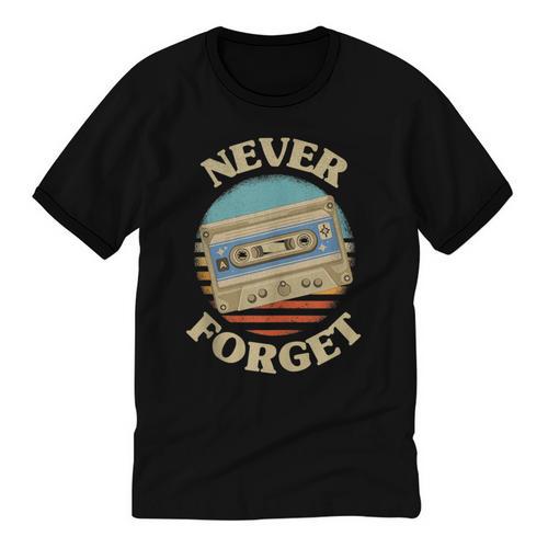 Retro Cassette Never Forget Nostalgia Vintage Unisex Cotton Ringer T-Shirt - Figerry
