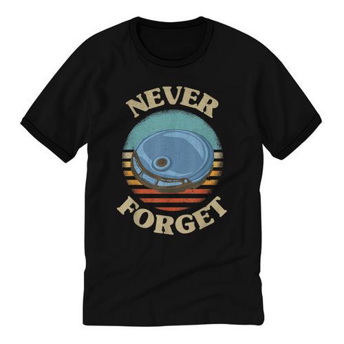 Retro CD Player Never Forget Nostalgia Vintage Unisex Cotton Ringer T-Shirt - Figerry