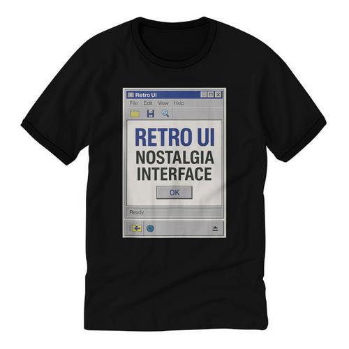 Retro Computer Dialog Box 90s Desktop Interface Nostalgia Unisex Cotton Ringer T-Shirt - Figerry