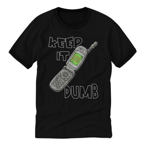 Retro Dumb Flip Phone Vintage 90s Y2K Tech Nostalgia Unisex Cotton Ringer T-Shirt - Figerry