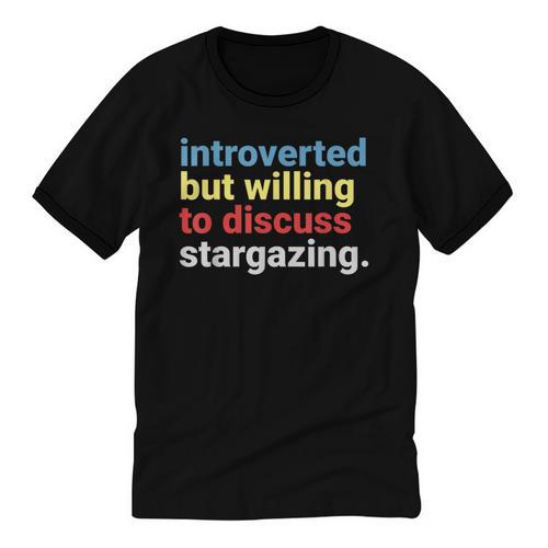Retro Introverted But Willing Stargazing Lover Unisex Cotton Ringer T-Shirt - Raresse