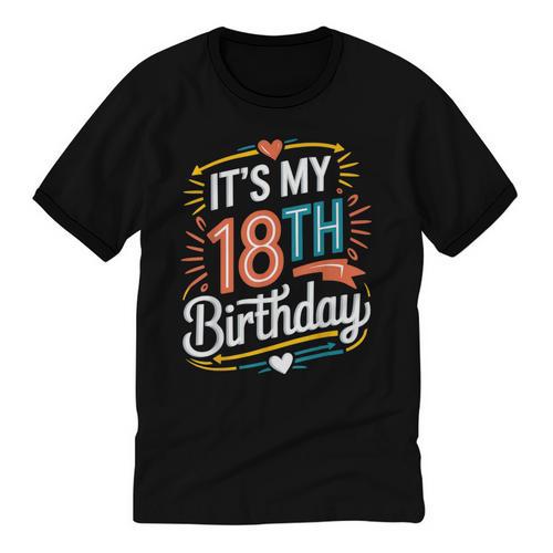 Retro It's My 18th Birthday Boho Nostalgia Women Kids Unisex Cotton Ringer T-Shirt - Figerry