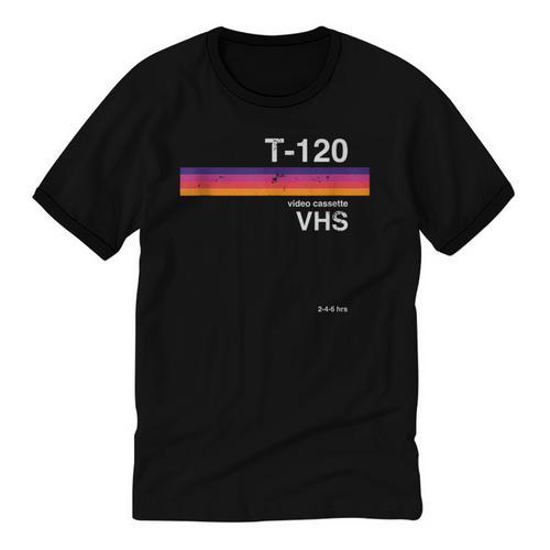 Retro VHS Tape 80s 90s Nostalgia For Movie Fans Unisex Cotton Ringer T-Shirt - Figerry
