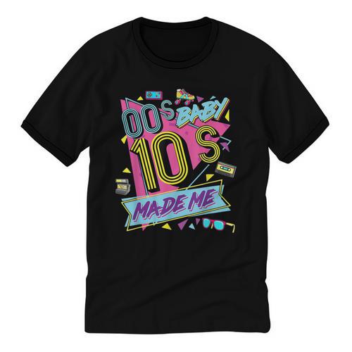 Retro Vintage 00's Baby 10's Made Me Nostalgia Classic Unisex Cotton Ringer T-Shirt - Figerry