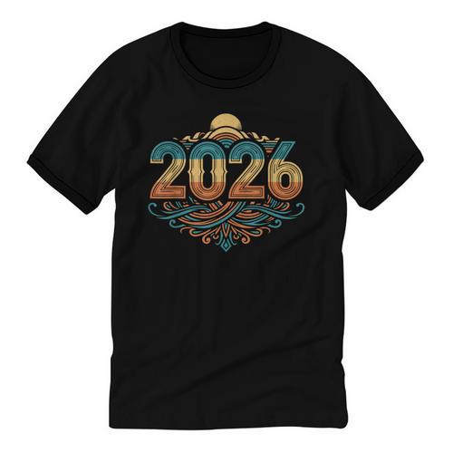 Retro Vintage Style 2026 Nostalgia Sunset Family Reunion Unisex Cotton Ringer T-Shirt - Figerry