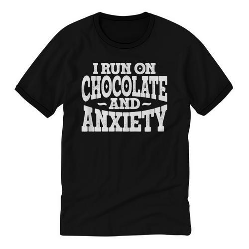 I Run On Chocolate And Anxiety Introvert Unisex Cotton Ringer T-Shirt - Raresse