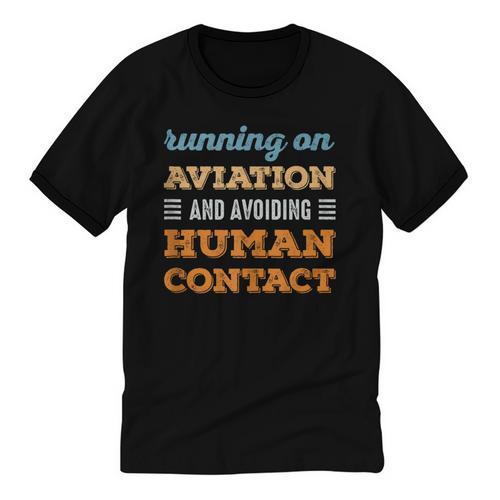 Running On Aviation Social Introvert Humor Vintage Unisex Cotton Ringer T-Shirt - Raresse