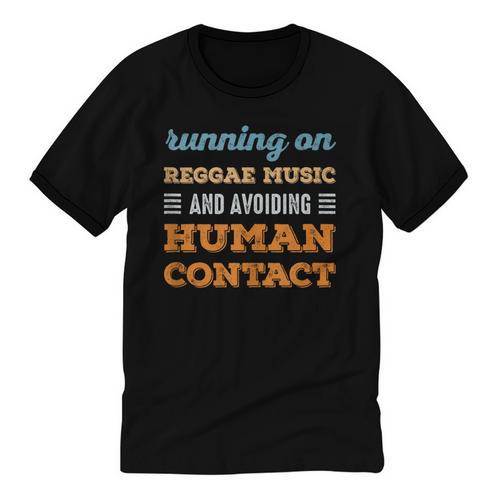 Running On Reggae Music Social Introvert Humor Vintage Unisex Cotton Ringer T-Shirt - Raresse