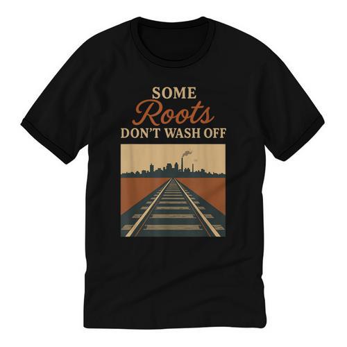 Rust Belt Midwest Nostalgia Steel Town Working Class Pride Unisex Cotton Ringer T-Shirt - Figerry