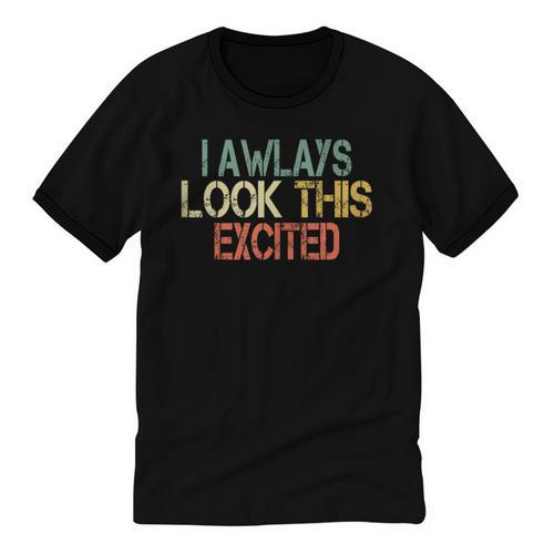 Sarcasm I Always Look This Excited Cool Introvert Unisex Cotton Ringer T-Shirt - Raresse