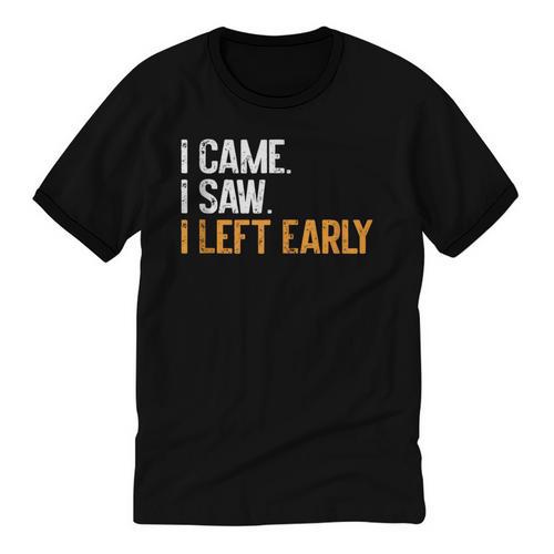 I Came i Saw i Left Early Introvert Unisex Cotton Ringer T-Shirt - Raresse