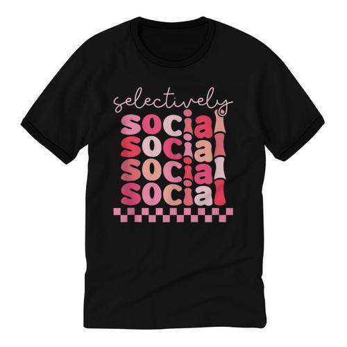 Selectively Social Sarcastic Introvert Humor Unisex Cotton Ringer T-Shirt - Raresse