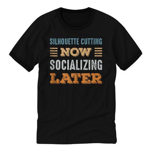Silhouette Cutting Now Minimal Socializing Introvert Unisex Cotton Ringer T-Shirt - Raresse