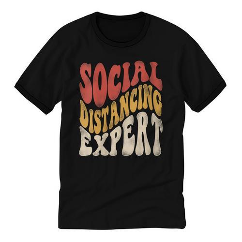 Social Distancing Expert Introvert Unisex Cotton Ringer T-Shirt - Raresse