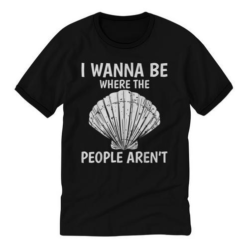 Solitude Introverts I Wanna Be Where The People Aren't Unisex Cotton Ringer T-Shirt - Raresse