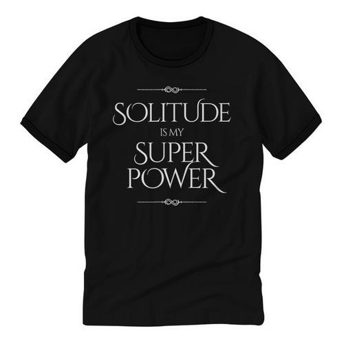 Solitude Is My Superpower – Introvert Strength Quote Unisex Cotton Ringer T-Shirt - Raresse