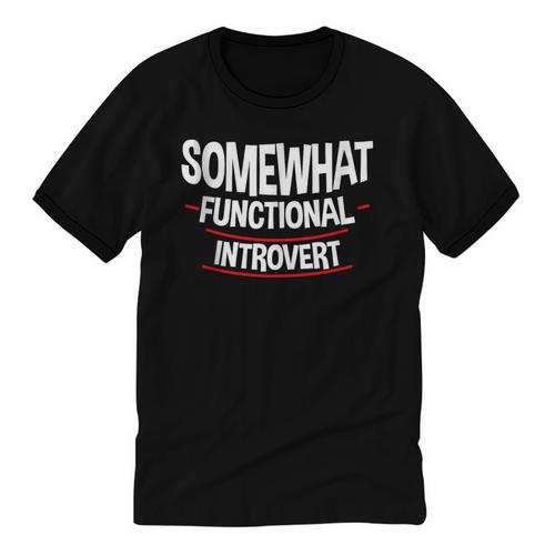 Somewhat Functional Introvert Unisex Cotton Ringer T-Shirt - Raresse