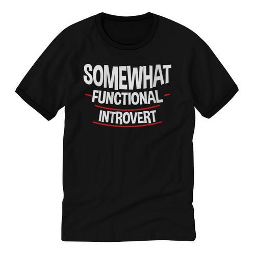 Somewhat Functional Introvert Unisex Cotton Ringer T-Shirt - Raresse