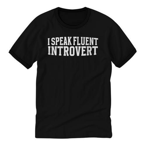 I Speak Fluent Introvert Unisex Cotton Ringer T-Shirt - Raresse
